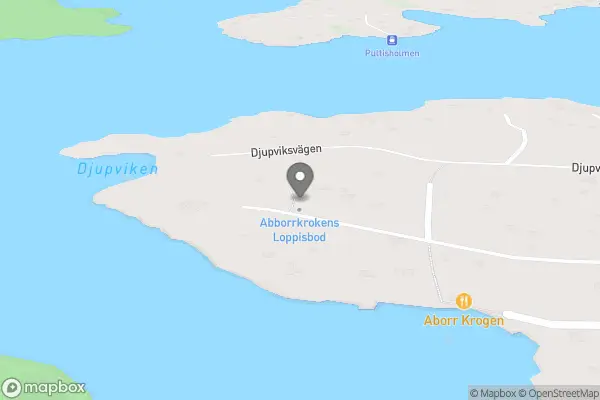 Abborrkrokens Loppisbod - Djurhamn karta