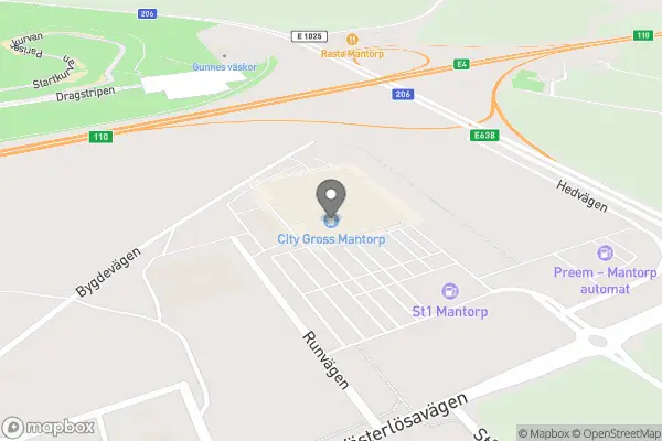 City Gross Mantorp - Mantorp karta