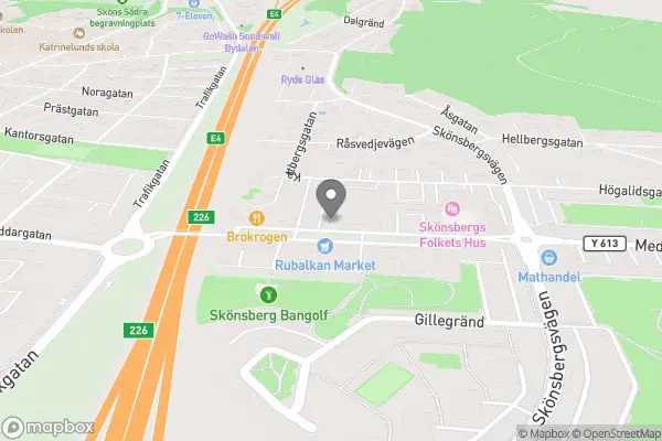 Erikshjälpen Second Hand Skönsberg - Sundsvall karta