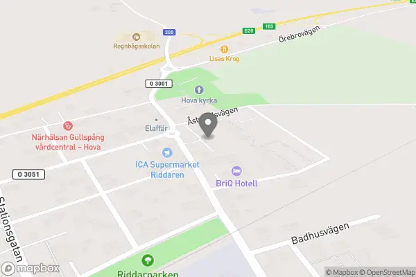 Gröna Huset i Hova - Hova karta