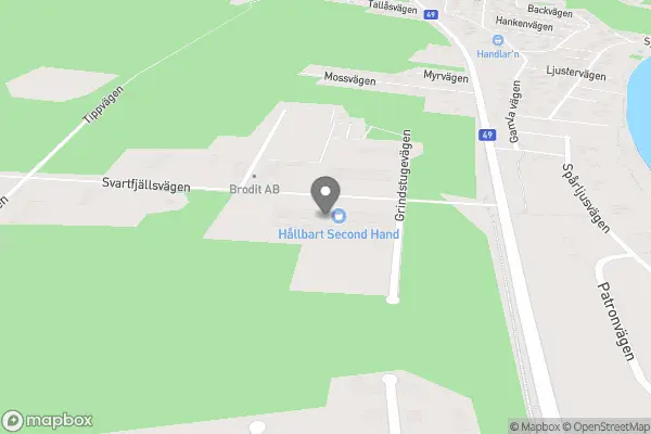 HÅLLBART Second Hand - Karlsborg karta
