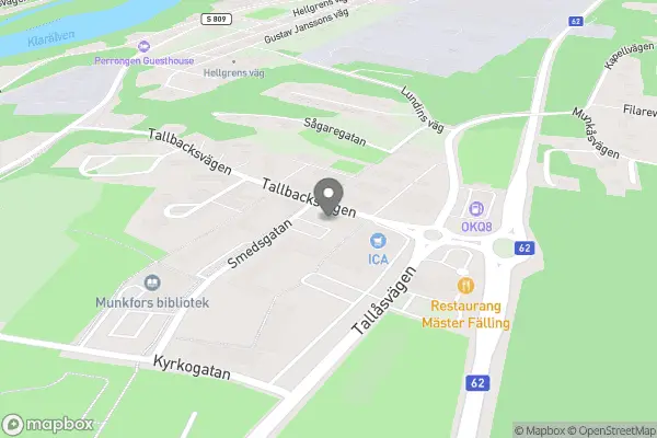 Hellinges Hörna - Munkfors karta