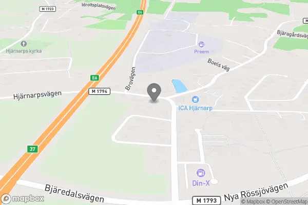HGIF loppis - Hjärnarp karta