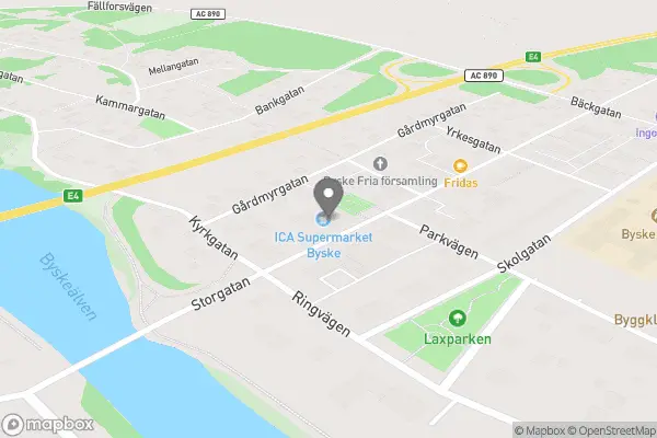 ICA Supermarket Byske - Byske kyrkstad karta