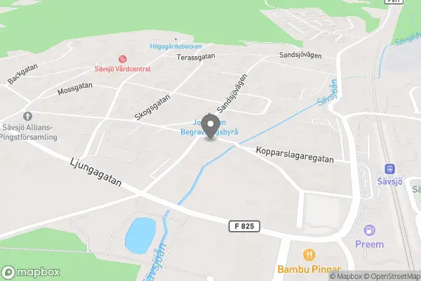 Mötesplats Kupan Röda Korset - Sävsjö karta