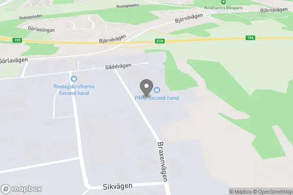 Pingstkyrkans Second Hand - Norrtälje karta