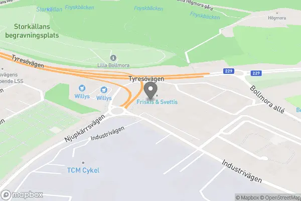 PMU Pingstkyrkan Second hand - Tyresö karta
