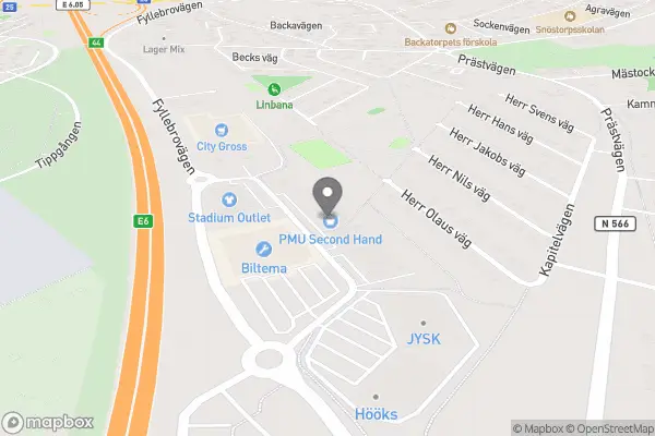 PMU Second Hand - Halmstad karta