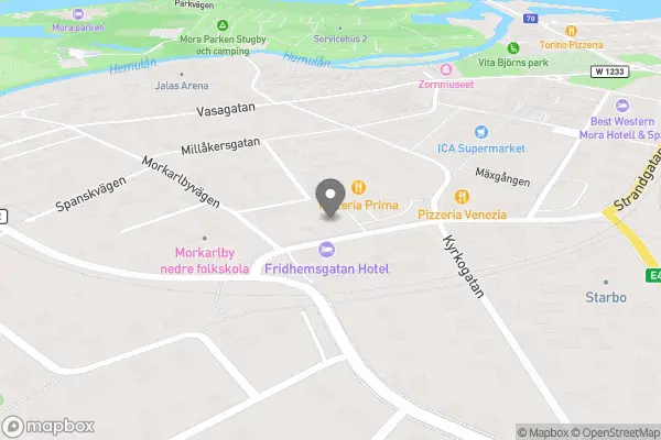 Röda Korset Second Hand - Mora karta