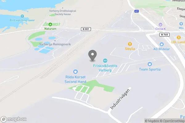 Røde kors loppis - Varberg karta