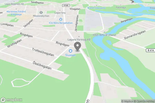 Slussen i Lagan - Lagan karta
