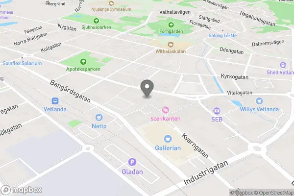 Stigin Vetlanda - Vetlanda karta