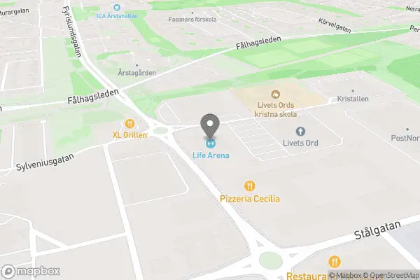 Uppsala Life Arena - Uppsala karta