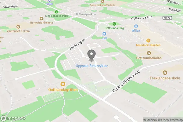 Uppsala Returcyklar AB - Uppsala karta